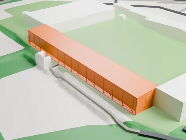 Holstein-Stadion model, West view