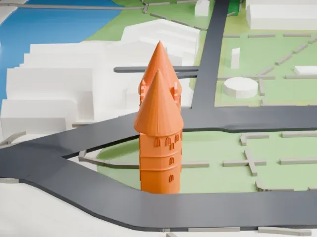 Holstentor model, North view