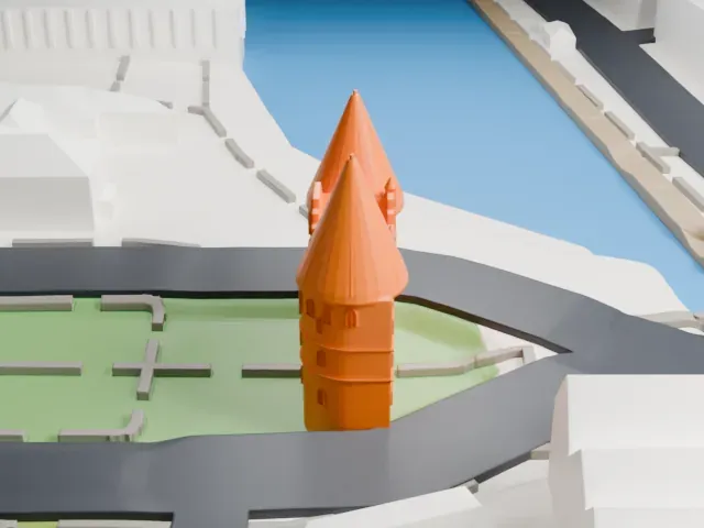 Holstentor model, South view