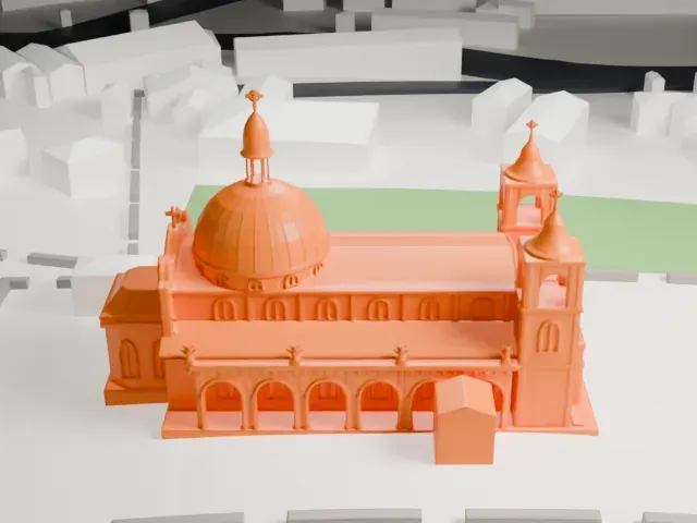 Holy Trinity Cathedral, Addis Ababa model, North view