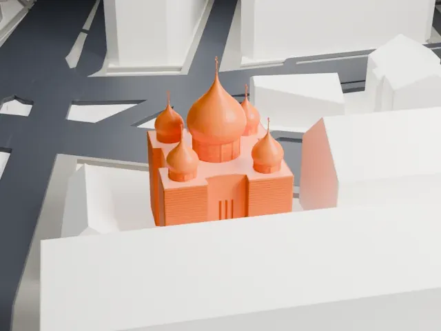 Holy Trinity Cathedral Paris model, West view