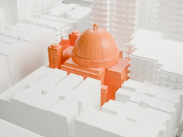 Holy Trinity Church, Upper West Side model, East view