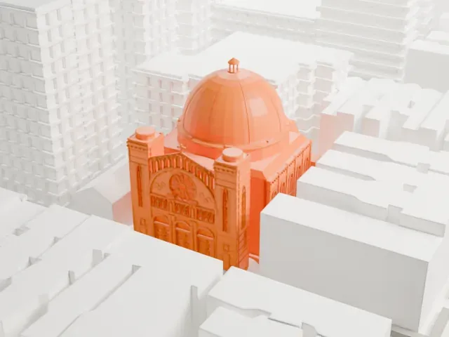 Holy Trinity Church, Upper West Side model, South view