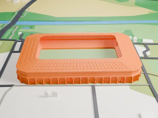 Home Deluxe Arena model, East view