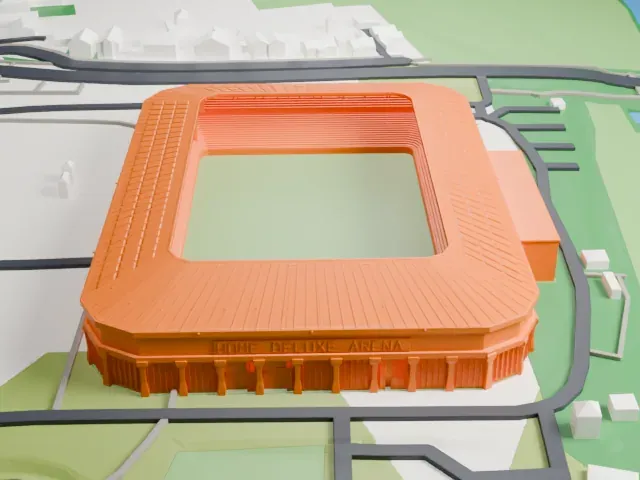Home Deluxe Arena model, North view