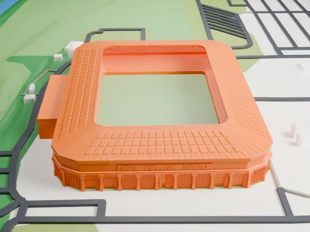 Home Deluxe Arena model, South view