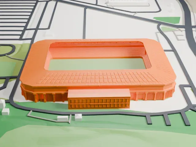 Home Deluxe Arena model, West view