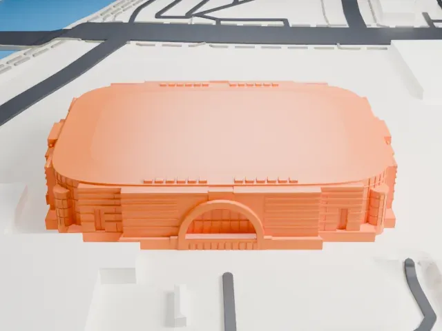 Honda Center model, North view