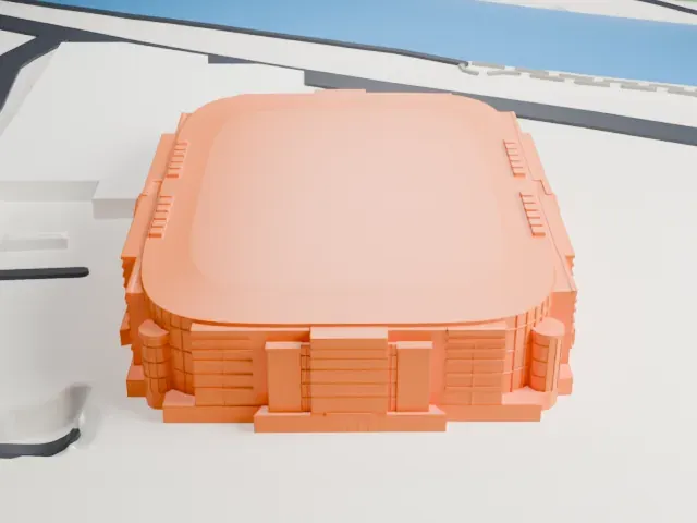 Honda Center model, West view