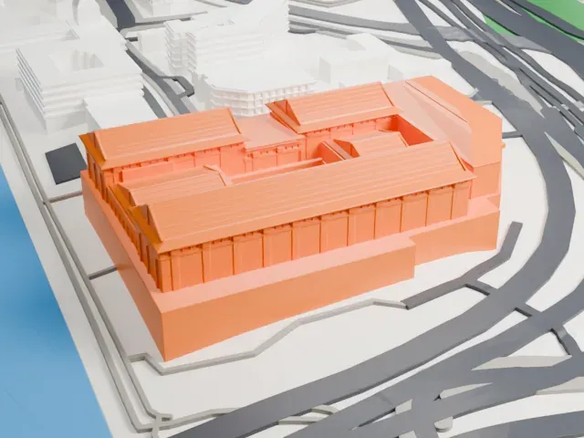 Hong Kong Heritage Museum model, East view