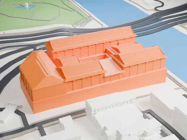 Hong Kong Heritage Museum model, West view