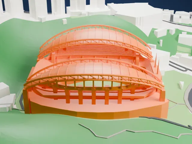 Hong Kong Stadium model, East view