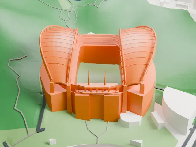 Hong Kong Stadium model, North view