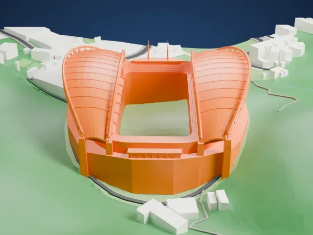 Hong Kong Stadium model, South view