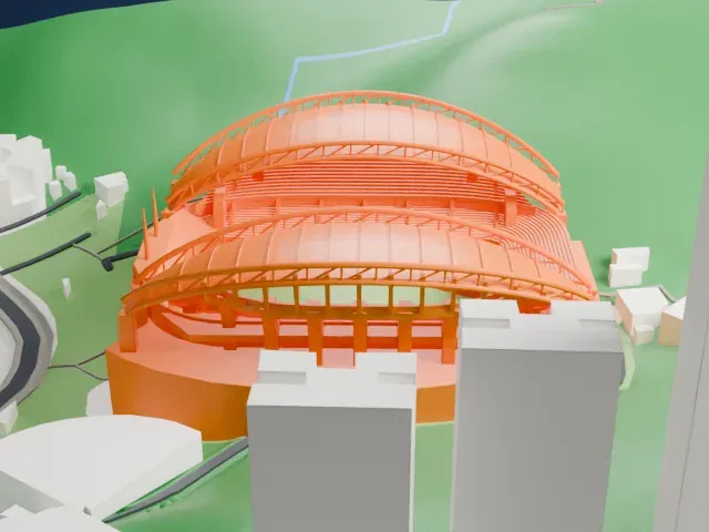 Hong Kong Stadium model, West view