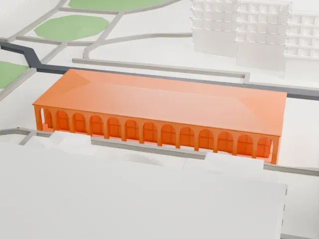 Hoover Institution model, North view