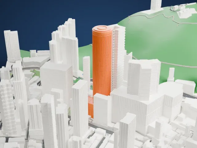 Hopewell Centre (Hong Kong) model, North view