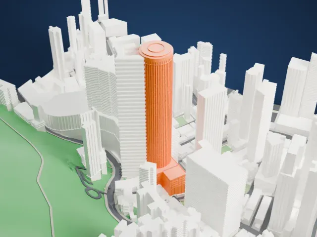 Hopewell Centre (Hong Kong) model, South view