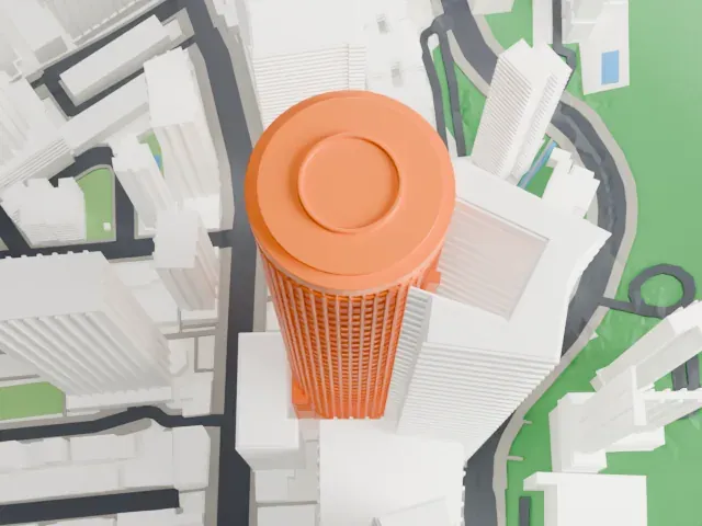 Hopewell Centre (Hong Kong) model, West view