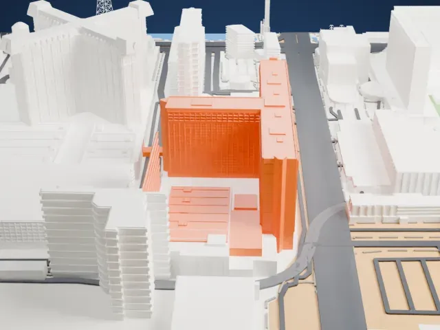 Horseshoe Las Vegas model, East view