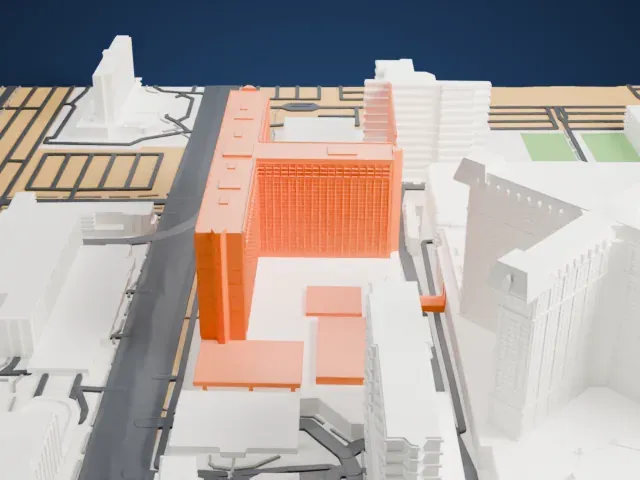 Horseshoe Las Vegas model, West view