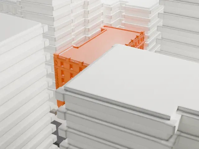 Hotel Albert model, West view