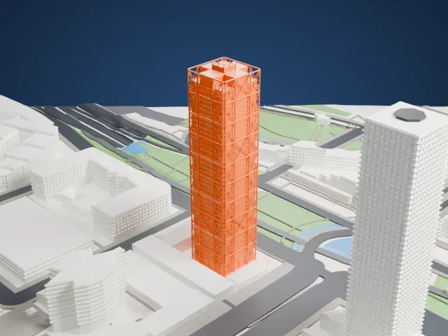 Hotel Arts model, East view