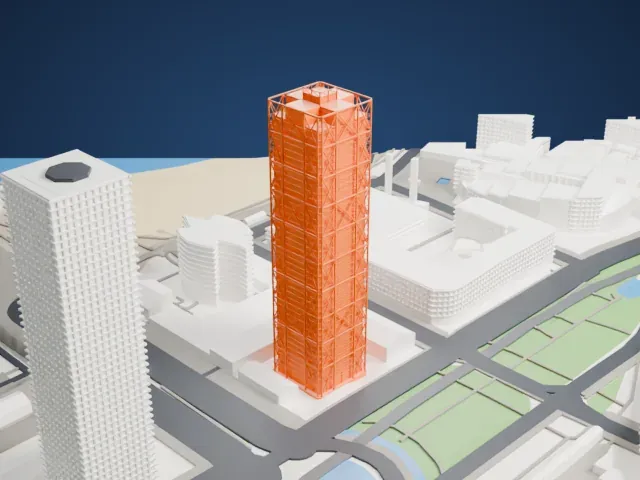 Hotel Arts model, North view