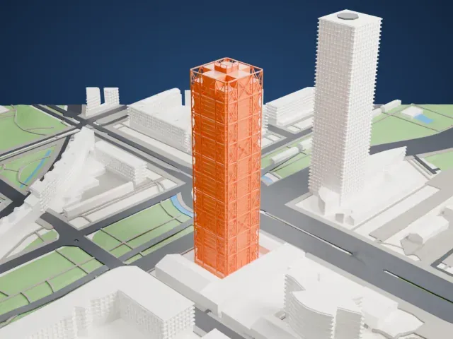 Hotel Arts model, South view