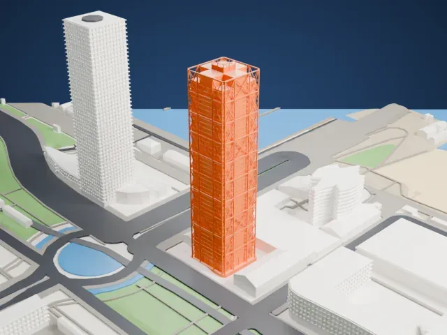 Hotel Arts model, West view