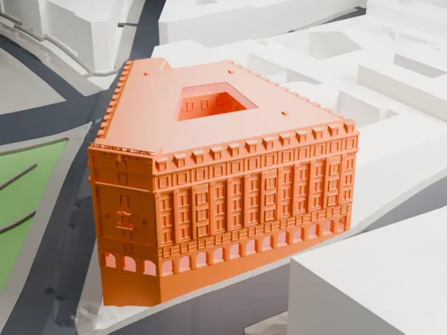 Hotel Astoria (Saint Petersburg) model, South view