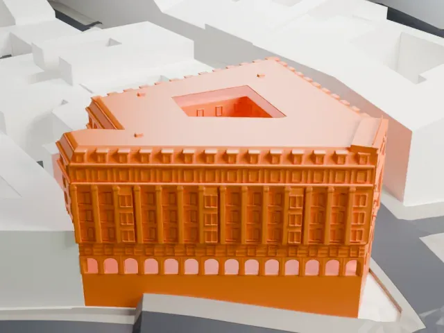 Hotel Astoria (Saint Petersburg) model, West view