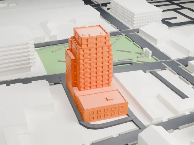 Hotel Beach model, North view