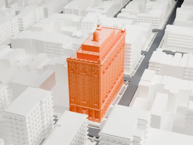Hotel Bossert model, North view