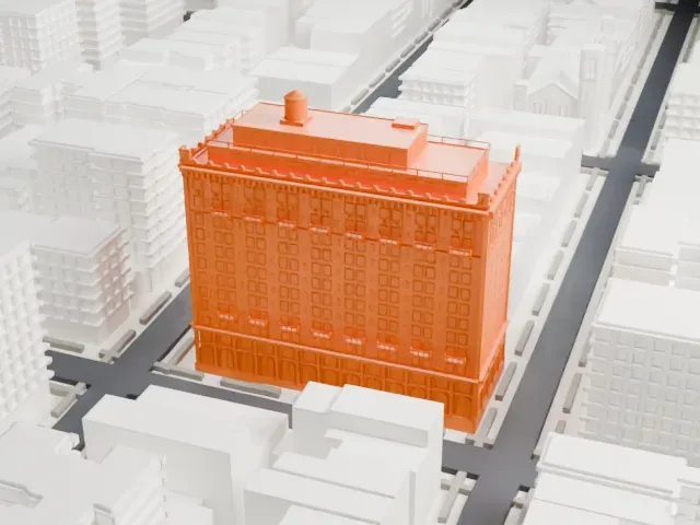 Hotel Bossert model, West view