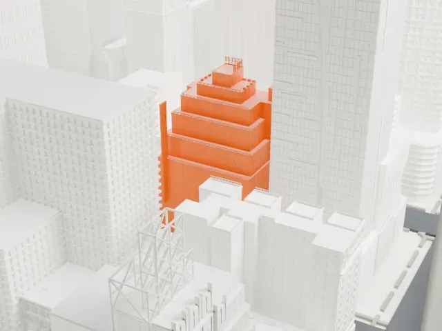 Hotel Carter model, North view
