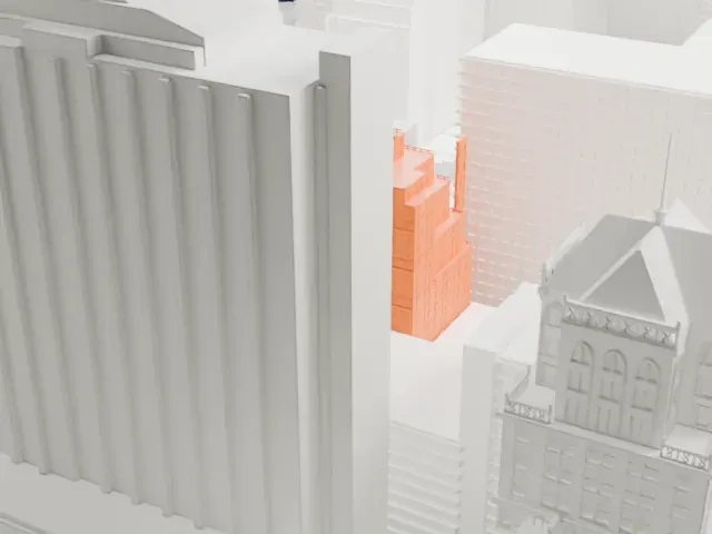 Hotel Carter model, South view