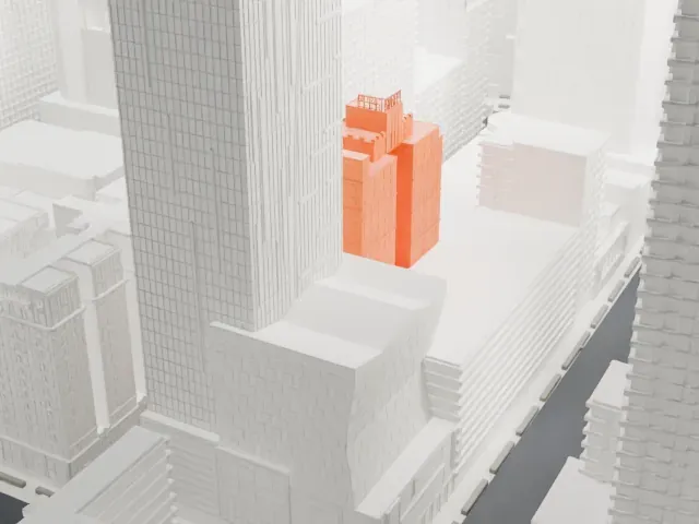 Hotel Carter model, West view