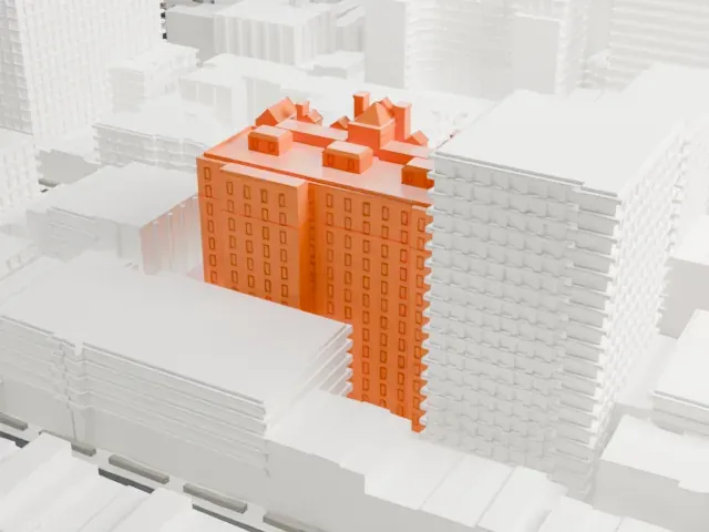 Hotel Chelsea model, South view