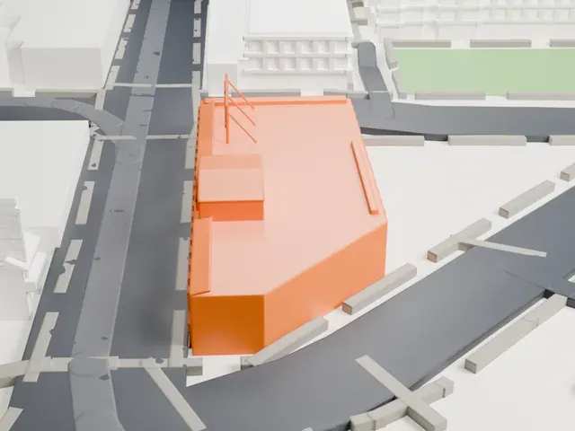 Hotel Congress model, East view