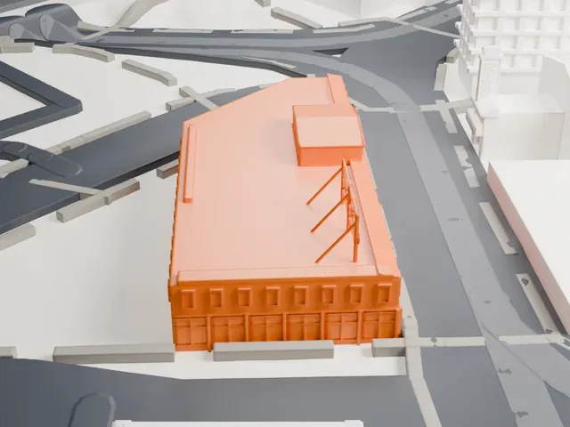 Hotel Congress model, West view