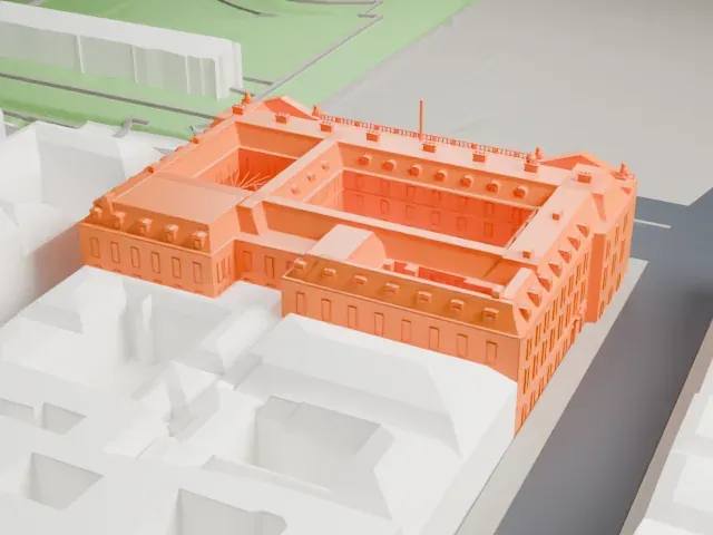 Hôtel de la Marine model, North view