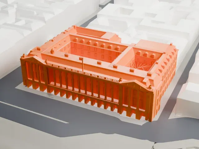 Hôtel de la Marine model, South view