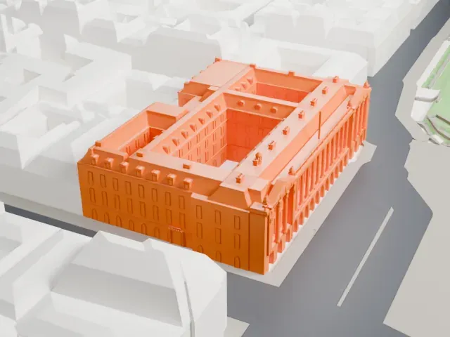Hôtel de la Marine model, West view