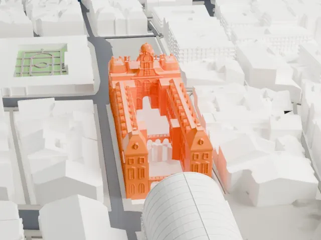 Hôtel de Ville, Lyon model, East view