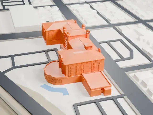 Hotel Galvez model, East view