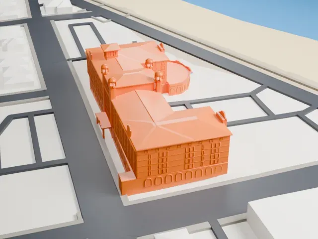 Hotel Galvez model, West view