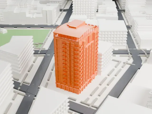 Hotel Gansevoort model, North view