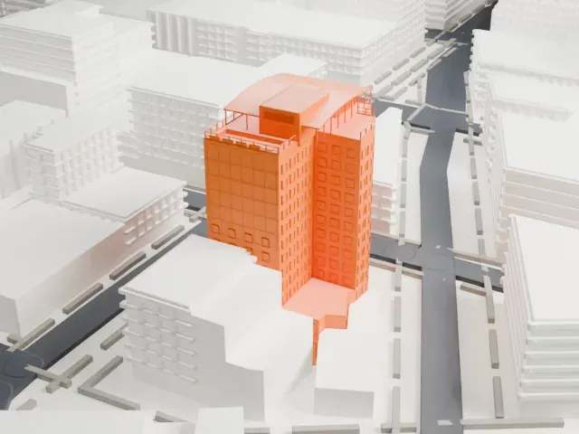 Hotel Gansevoort model, South view