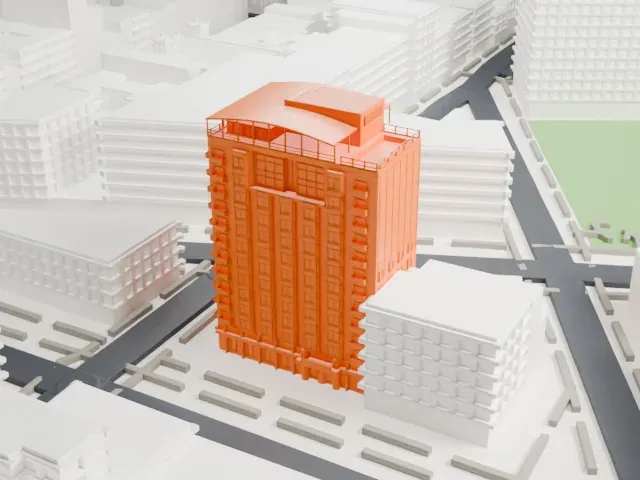 Hotel Gansevoort model, West view